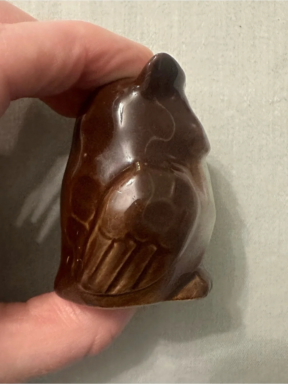 VTG Christmas Ceramic Owl Salt Pepper Shakers Pair Holly Berries Winter Holiday